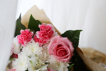 Colorful bouquet of fresh flowers