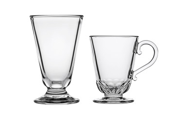 Empty glass isolated on a white.