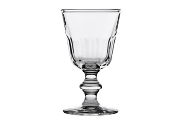 Empty wine glass isolated on a white.