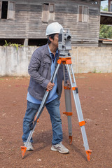 Engineers use tacheometer or theodolite for survey line columns