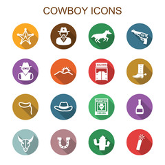cowboy long shadow icons