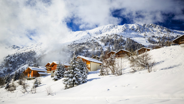 Winter landscape, Thyon, 4 Valleys, Switzerland