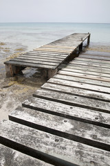 Obraz premium Pier and Jetty, Valencians Beach; Formentera