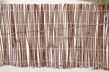 Wooden Fence on Beach on Formentera