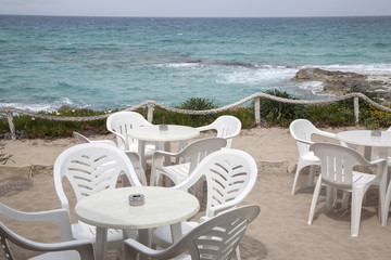 Cafe Table and Chairs, Formentera, Balearic Islands