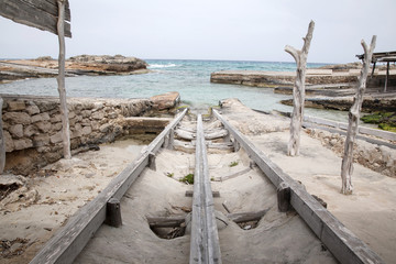Fototapeta premium Es Calo Port and Harbor, Formentera, Balearic Islands
