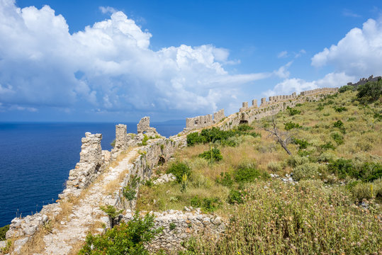 Ruins of the ancient Navarino castle, Peloponnesus (Greece)