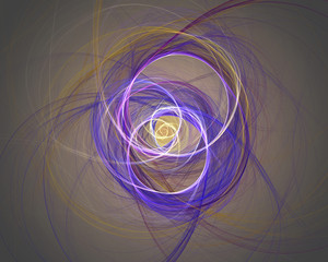 Abstract fractal design. Violet circles.