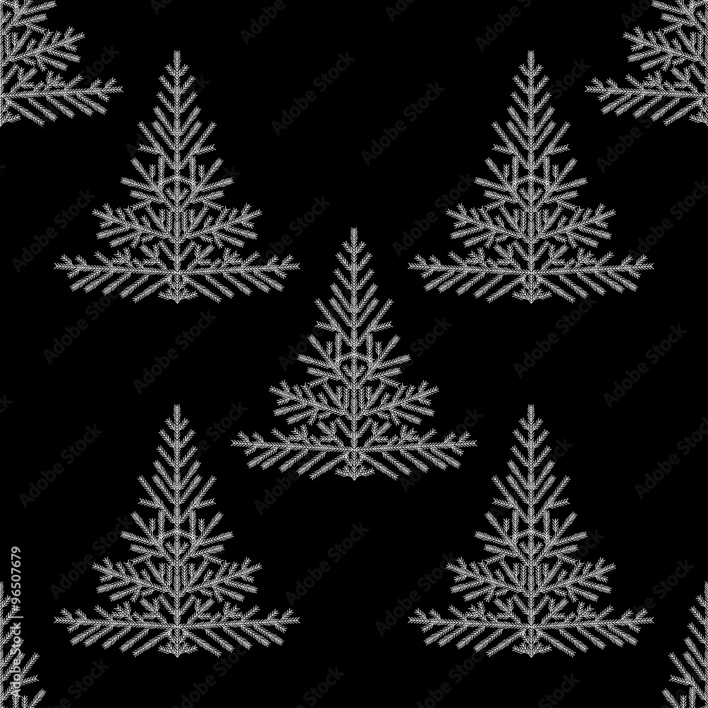 Poster christmas tree seamless pattern