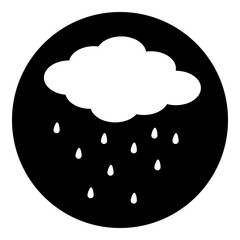Cloud icon with rain.
