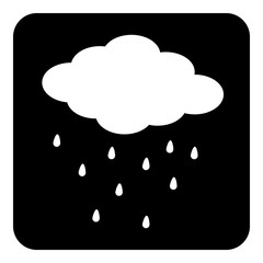 Cloud icon with rain.