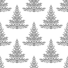 Christmas seamless pattern with christmas tree