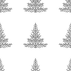 Christmas seamless pattern with christmas tree
