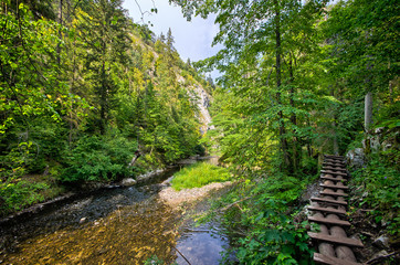 Trail along the Hornad river, Slovak Paradise