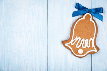 Christmas bell-shaped cookie gingerbread