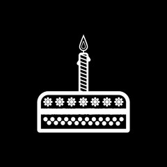 Birthday cake sign icon. Vector