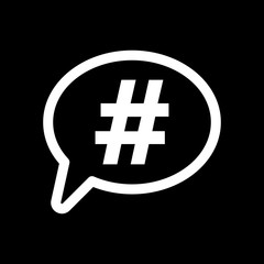 The hashtag icon. Social network and web communicate symbol. Flat