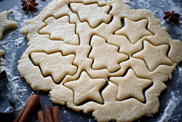 Baking Christmas cookies
