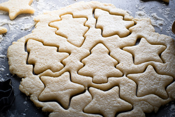 Baking Christmas cookies