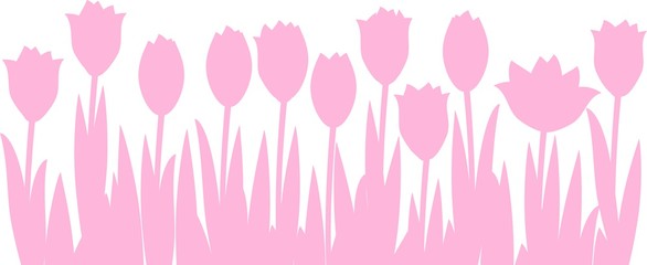 silhouette tulips