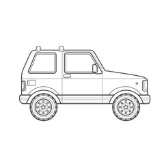 outline off-road suv car body style illustration icon.