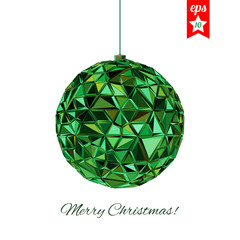 Geometric christmas ball. Holidays Background
