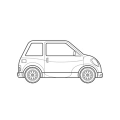 outline compact city car body style illustration icon.