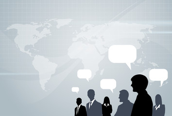 Business People Consulting Group Talking Discussing Chat Communication Social Network