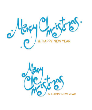 Christmass Sign Letters Set. Vector
