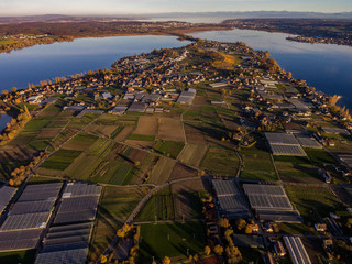 Reichenau mit blick auf Konstanz