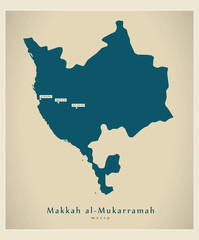 Modern Map - Makkah al-Mukarramah SA