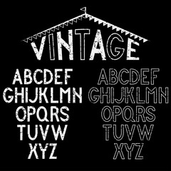 Obraz premium Grunge retro alphabet for labels