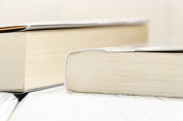 open book on white background