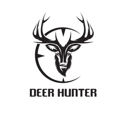 deer hunter vector design template