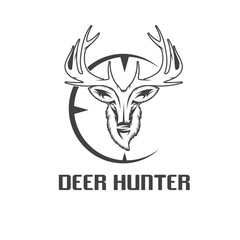 deer hunter vector design template