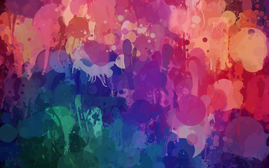 Colorful brush strokes background. Vector version