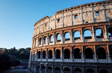 Fototapeta na wymiar Colosseum in Rome in Rome, ITALY