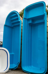 Piscinas de fibra de vidro.