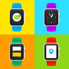 Vector Smart Watch Icons