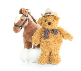 Cowboy Teddy bear and horse