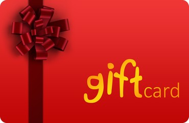 Gift card with festive bow