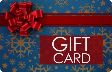 Gift card with festive bow