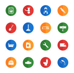 Plumbing service simply icons