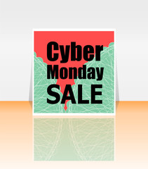 Cyber Monday Sale template. Cyber monday sale concept. Vector illustration