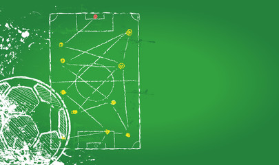 Obraz premium Soccer o. Football design template,free copy space, vector