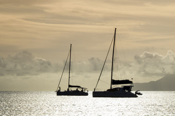 sailboats at night station