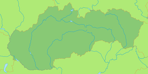 Slowakei in Grün - Vektor