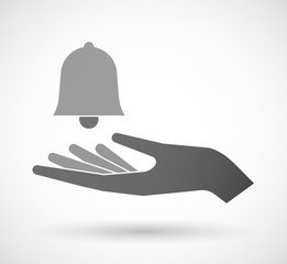 Isolated vector hand giving a bell
