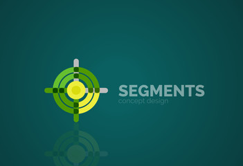 Fototapeta premium Vector outline minimal abstract geometric logo