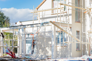 ouvrier sur le chantier